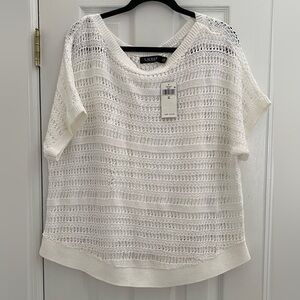 Ralph Lauren - Short Sleeve Sweater Blouse with attached tank - Size XL - NWT